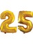 25 Yaş Sayı Folyo Balon Altın 90 cm 1
