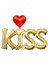 Sevgililer Günü Küçük Gold Kıss Folyo Balon Set 4 Küçük Kırmızı Kalp Folyo Balon 1