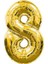 Balon 8 Rakam Folyo Balon Gold 40'inch 1