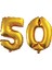 50 Yaş Sayı Folyo Balon Altın 90 cm 1
