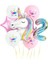 Gökkuşağı Rakam Unicorn Folyo Balon Seti 2 Yaş 1