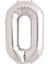Rakam Folyo Balon 0 Rakamı Büyük Boy Balon Gümüş/gri 100CM 1