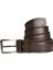 Deri 2'li Set, Desenli Kemer; Kahverengi, Lacivert 4 cm 4