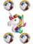 Kingshark Parti Bulutu Unicorn Folyo Balon Set Renkli 1