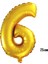 Kingshark 75 cm 6 Rakam Folyo Balon Altın 1