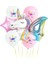 Kingshark Gökkuşağı Rakam Unicorn Folyo Balon Seti 4 Yaş 1