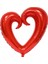 Kıvrımlı Kalp Folyo Balon Kırmızı 1
