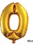 90 cm 0 Rakamı Folyo Balon Altın 1