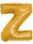 Gold Renk Folyo Balon Z Harfli Helyum Balon 100 cm Dev Boy 1