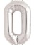 Rakam Folyo Balon 0 Rakamı Büyük Boy Balon Gümüş/gri 100CM 1
