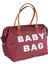 Baby Bag Çanta Keten Bordo 2