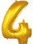 Balon 4 Rakam 76 cm Gold Folyo Balon 34 Inc 1