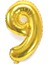 Balon 9 Gold Sayılı Folyo Balon 100CM 1
