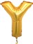 Balon Parti Y Harf Gold Folyo Balon 102 cm 1