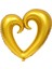 Balon Gold Ortası Boş Kalp Folyo Balon 1