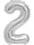 Balon Rakam Balon Folyo Orta Boy 75 cm Gümüş 2 1