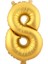 8 (Gold) Rakam Folyo Balon - 90 cm - Altın Folyo Rakam Balon 1