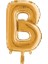 Ezjet Gold Renk Folyo Balon B Harfli Helyum Balon 100 cm Dev Boy 1