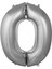 Fırsatayı Balon O Harf 76 cm Gümüş Folyo Balon 34 Inc 1