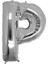 Fırsatayı P (Silver) Harf Folyo Balon - 90 cm - Gümüş Folyo Harf Balon 1