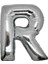 Fırsatayı R (Silver) Harf Folyo Balon - 90 cm - Gümüş Folyo Harf Balon 1