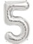 Balon 5 Rakamı Gümüş 100 cm Folyo Balon 1