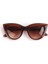 Cat Eye Oval Güneş Gözlüğü (Şeffaf Kahverengi - Kahverengi) 1
