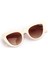 Cat Eye Oval Güneş Gözlüğü (Kemik - Kahverengi) 1