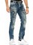 C-1178 Parça Dikişli Cep Detaylı Mavi Erkek Kot Jeans 1