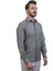 Pamuklu Slim Fit Gri Klasik Erkek Gömlek 2