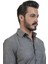 Pamuklu Slim Fit Gri Klasik Erkek Gömlek 4