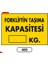 Forkliftin Taşıma Kapasitesi .... kg Uyarı Ikaz Levhası 25 x 35 cm 1