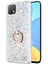 Oppo A15S Kılıf Glitter Liquid Holder Gümüş 1