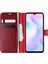 Xiaomi Redmi 9A Kılıf Delux Leather Wallet Kırmızı 1