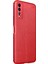 Vivo Y11S Kılıf Deri Dokulu Silikon Kırmızı 2