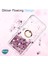 Oppo A15 Kılıf Glitter Liquid Holder Gümüş 3