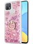 Oppo A15S Kılıf Glitter Liquid Holder Pembe 1