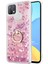 Oppo A15 Kılıf Glitter Liquid Holder Pembe 1