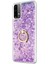 Xiaomi Redmi Note 9 4g Kılıf Glitter Liquid Holder Mor 2
