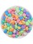 14MM Pastel Karışık Renkli Plastik Kalp Model Boncuk (25GR,~38 Adet) 1