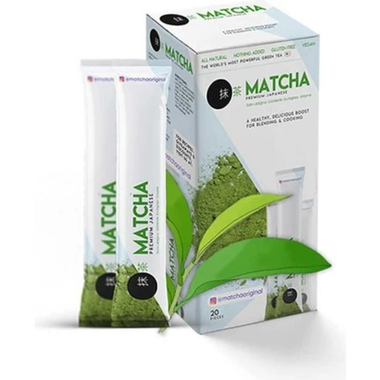 Matcha Premium Japanese Toz Maça Çayı 20 x 10 gr Orijinal Bandrollü