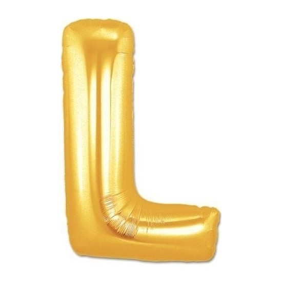 Vegetti Harf Folyo Balon L Harfi Büyük Boy Balon Altın Sarısı /dore 100CM