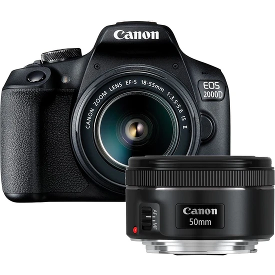 Canon Eos 2000D Dc Kit Fotoğraf Makinesi + 50MM Lens Seti
