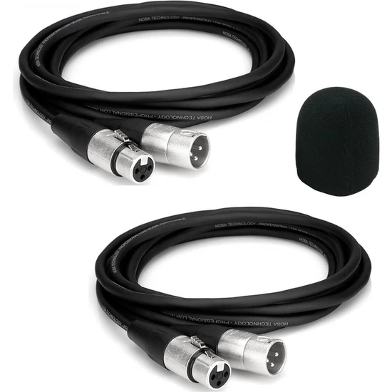 Lastvoice Xlr To Xlr Stereo 3 Metre Mikrofon Kablosu 2'li Set Sünger MC2103X