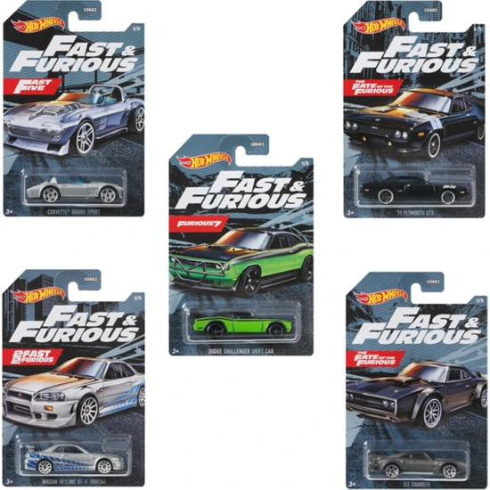 Hot Wheels Fast And Furious 5li Set