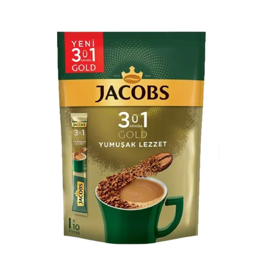 Jacobs 3ü1 Arada Gold Kahve Karışımı Yumuşak Lezzet 40'lı