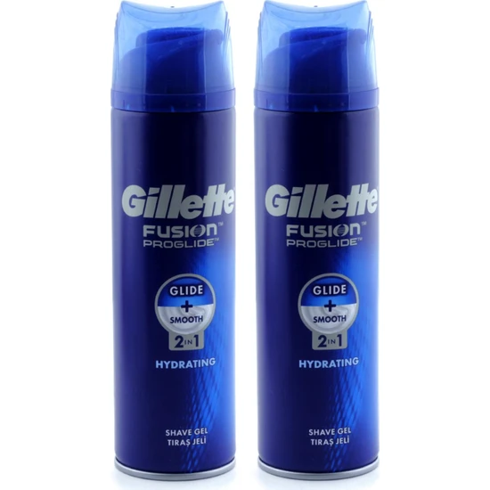 Gillette Tıraş Jeli Fusion Proglide 200ML.(NEMLENDIRICI) 2 Adet