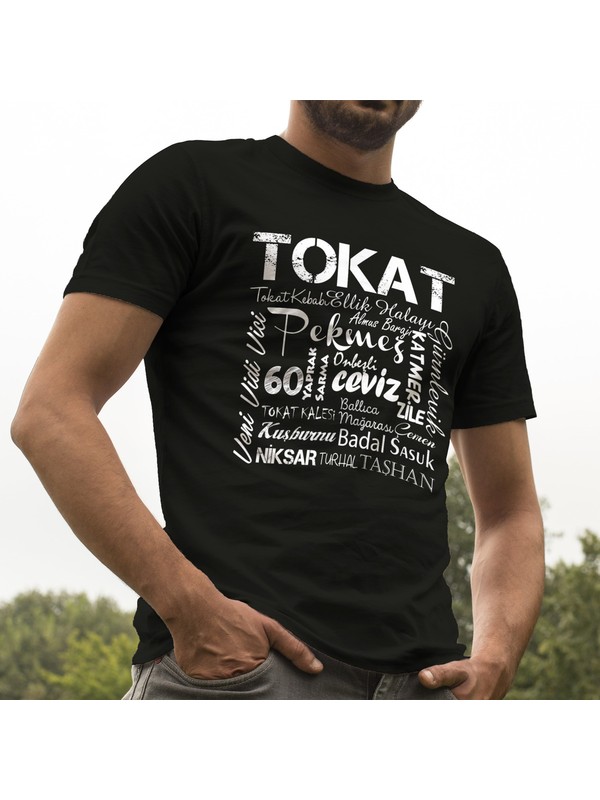 hediye sepeti tokat ili ozel tasarimli baskili tisort siyah fiyati