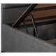 Niron Silver Baza ve Başlık Seti 120x200 cm Tek Kişilik Kaydırmaz Kumaşlı Gri Keten Baza ve Başlığı Lüks Baza ve Başlık Takımı