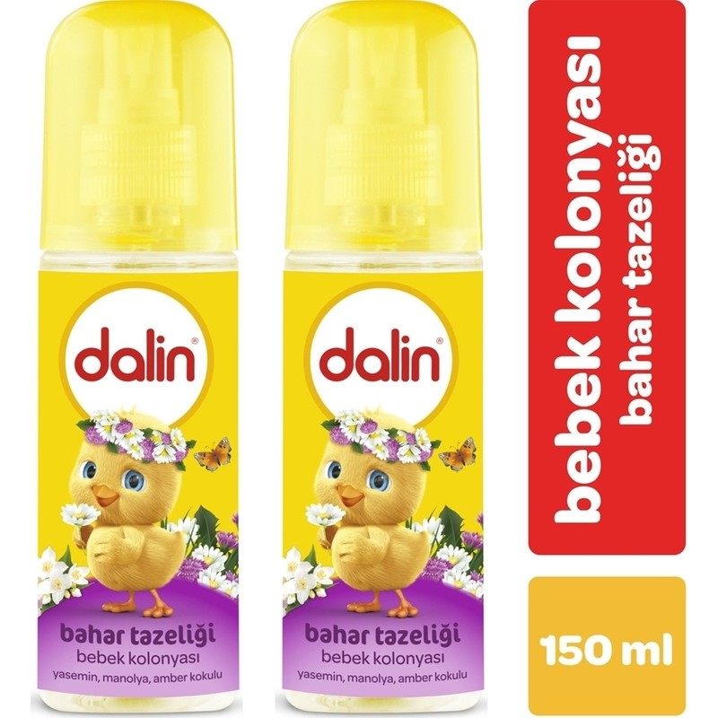 Dalin Bebek Kolonyası 150 ml x 2 Adet Bahar Tazeliği ile Ferahlatıcı Sprey